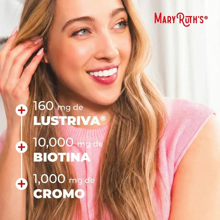 Multivitaminico Matutino + Crecimiento del Cabello Sabor Durazno-Mango, Liquido 450 ml (15.22 fl oz), Mary Ruth´s