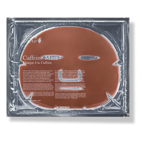 Mascarilla Revitalizante de Cafeína, Parche Facial (1 pieza), 100% Pure