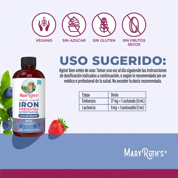 KIT #3 Multivitamínico + Hierro Prenatal y Postnatal, MaryRuth's