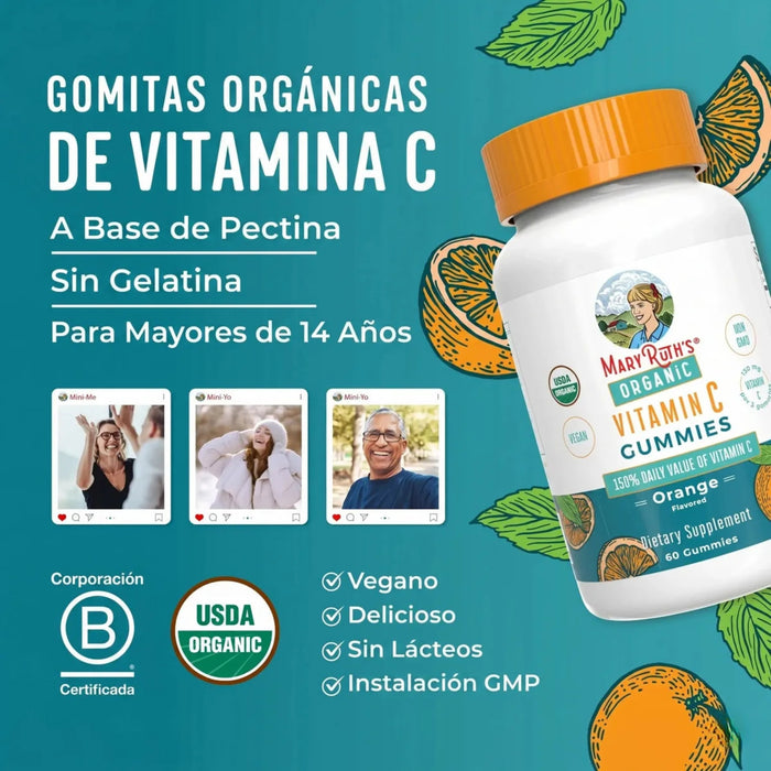 Organic Kids Vitamin C Gummies 60 Gummies Mary Ruth
