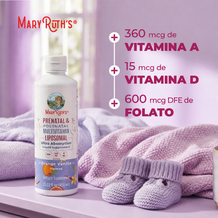 Prenatal &amp; Postnatal Liposomal Multivitamin 15.22oz (450.10ml) Mary Ruth