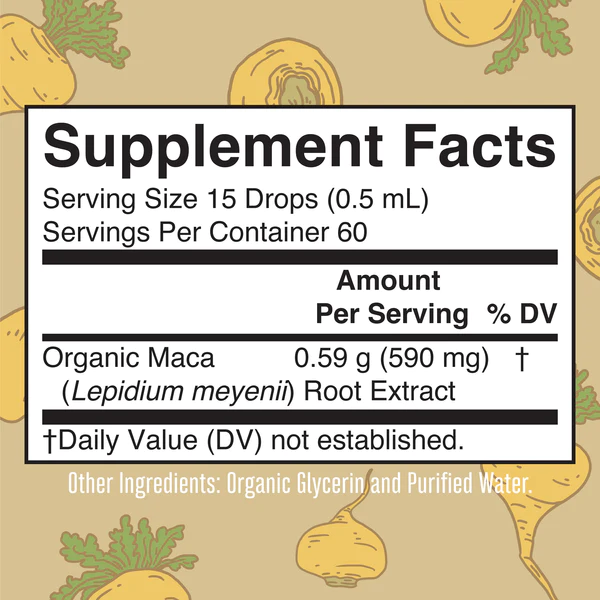 Raíz de Maca Orgánica 590 mg(1 fl oz/30 ml), Mary Ruth´s