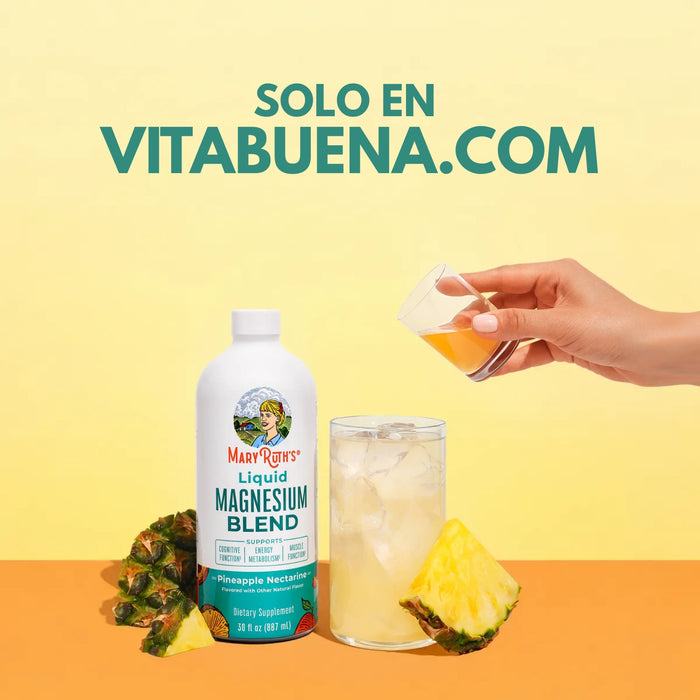Magnesio Sabor Piña-Necterina (30 oz 887 ml), MaryRuth's