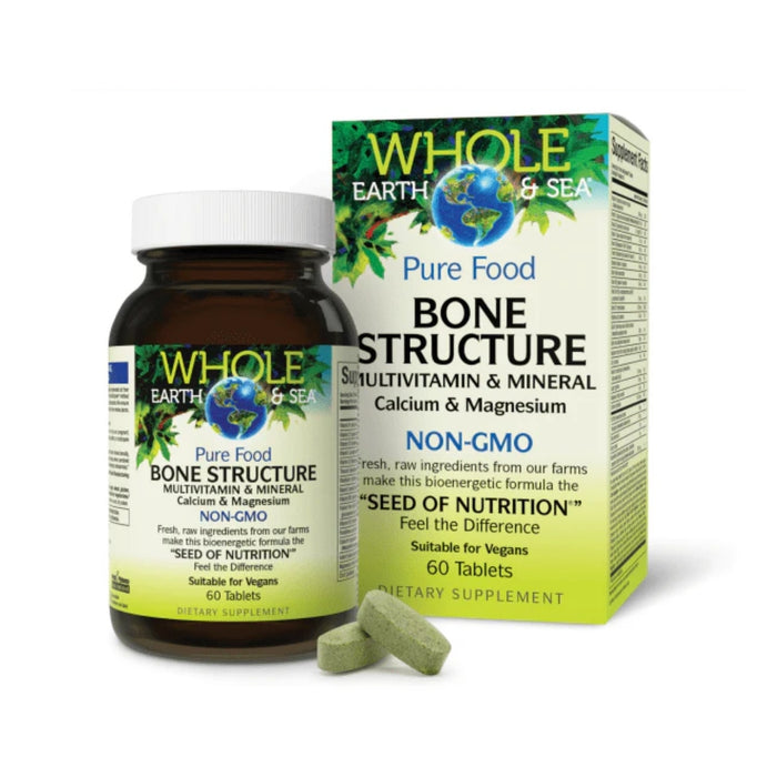 Multivitamínico y Mineral para la Estructura Ósea Whole Earth & Sea® (60 tabs), Natural Factors