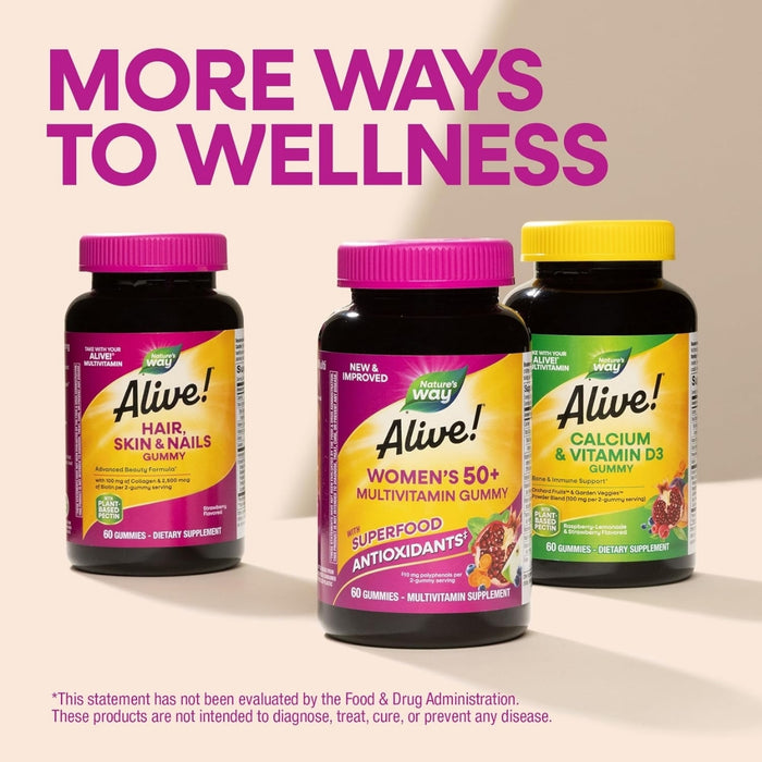Multivitamínico Para Mujeres 50+ Alive!® (60 gomitas), Nature's Way