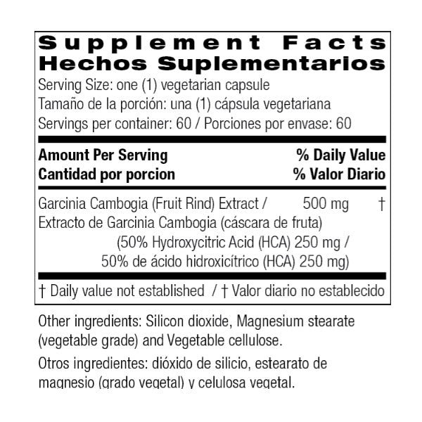 Garcinia Cambogia 500 Mg (250 Mg HCA), (60 Capsulas), Bio Nutrition