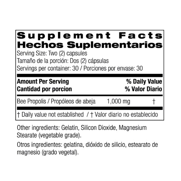 Propóleo De Abeja 1,000 Mg (60 Capsulas), Bio Nutrition