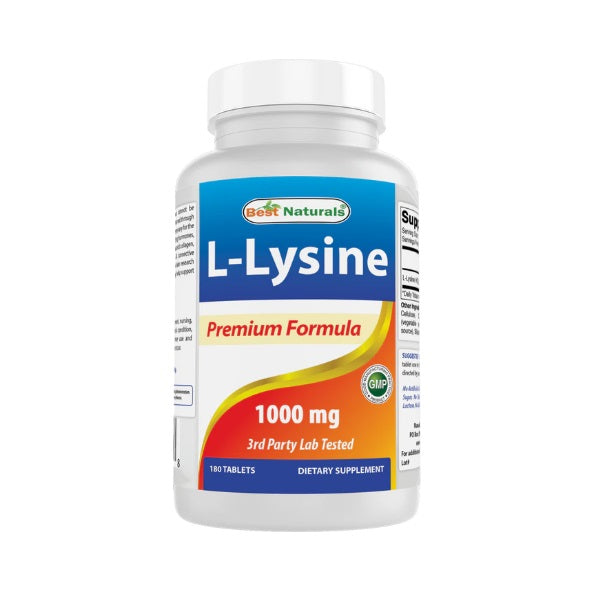 L-lisina 1000 mg (180 comprimidos) , Best Naturals