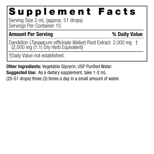 Raiz de Diente de Leon 2,000 mg (1 fl oz/30 ml), Nature's Answer