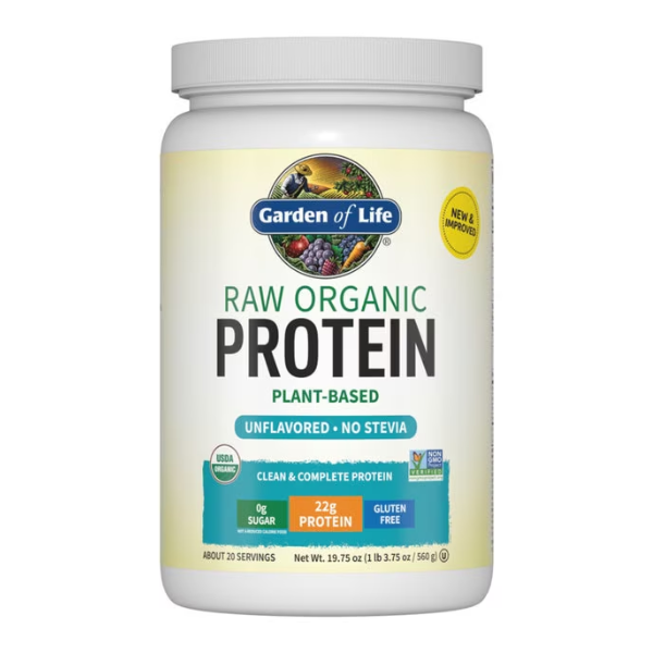 Proteina Vegetariana Cruda Organica Sin Sabor (560 g), Garden Of Life