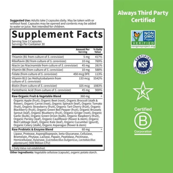 Complejo B (60 veg caps), Garden of Life