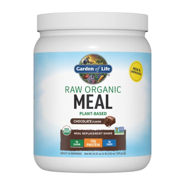 Proteina Vegetariana Cruda Organica sabor Chocolate (539 g), Garden Of Life