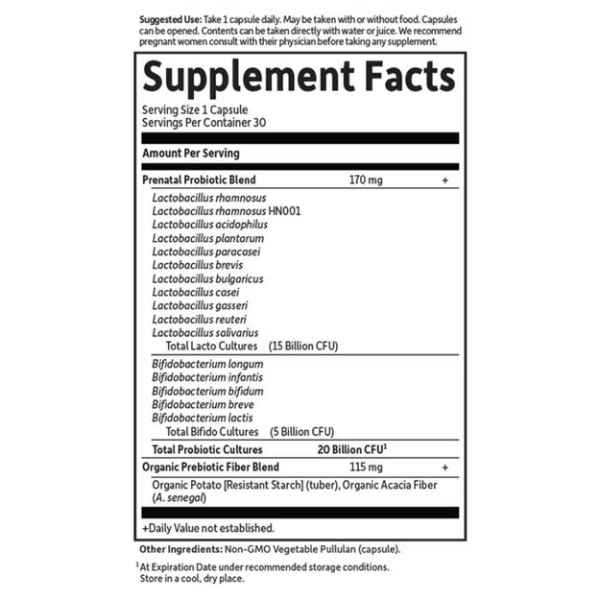 Probiotico Prenatal (30 veg caps), Garden of Life