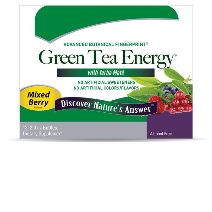 Shot Energético de Té Verde (2 Oz / 60 ml), Nature's Answer