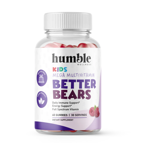 Mega Multivitamínico Better Bears para Niños (60 gomitas), Humble