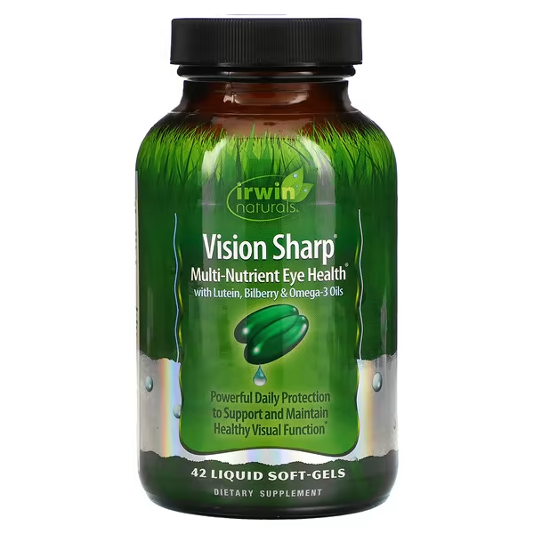 Vision Sharp (42 softgels) Multi-Nutriente para Ojos, Irwin Naturals