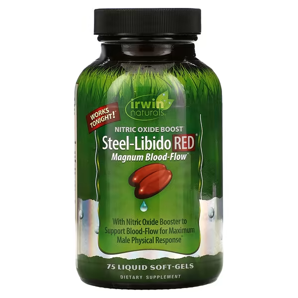 Steel-Libido RED para Hombres (75 softgels), Irwin Naturals