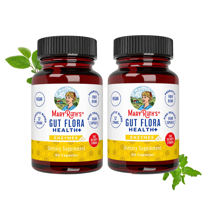 Kit #32 Gut Flora Health Probiótico + Prebiótico+ Enzimas (2 pack), MaryRuth's
