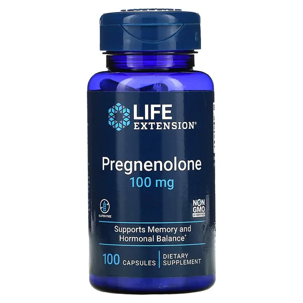 Pregnenolona 100 mg (100 caps), Life Extension
