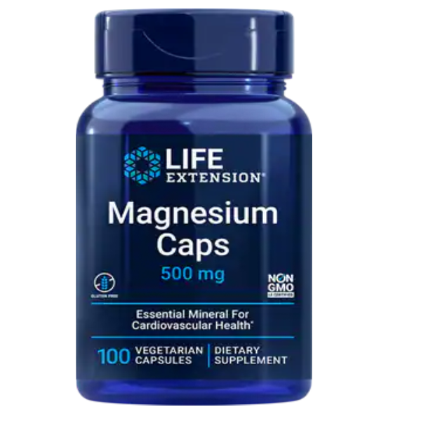 Magnesio En Cápsulas 500 mg (100 veg caps), Life Extension