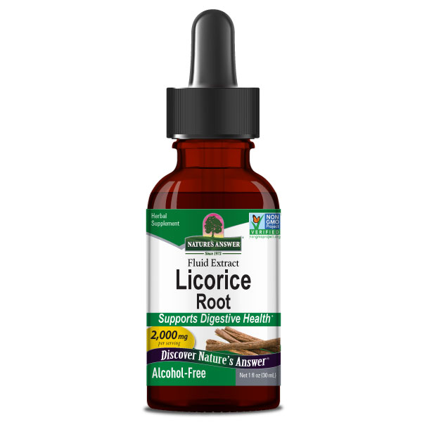 Extracto de Raíz de Regaliz/ Licorice Root 2000 mg, Liquida (1 fl oz /30 ml), Nature's Answer