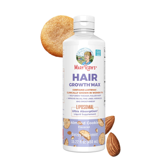 Crecimiento del Cabello MAX Liposomal Sabor Galletas de Almendra 450 ml (15.22 fl oz), Mary Ruth's