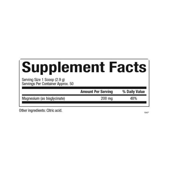 Bisglicinato de Magnesio 200 mg (5.1 oz), Natural Factors