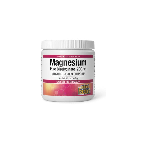 Bisglicinato de Magnesio 200 mg (5.1 oz), Natural Factors