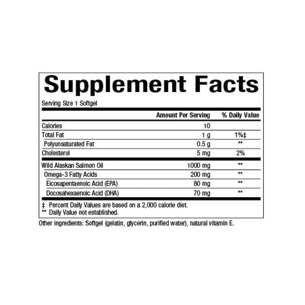 Aceite de Salmon Salvaje de Alaska 1,000 mg OmegaFactors® (90 softgels), Natural Factors