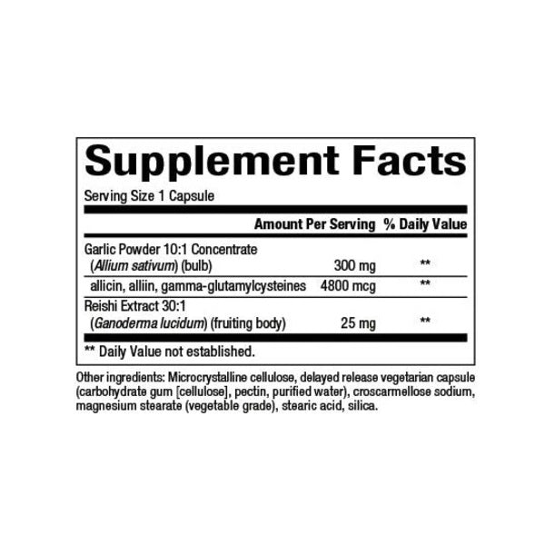 Ajo + Reishi Super Fuerza GarlicRich® (120 vcap), Natural Factors