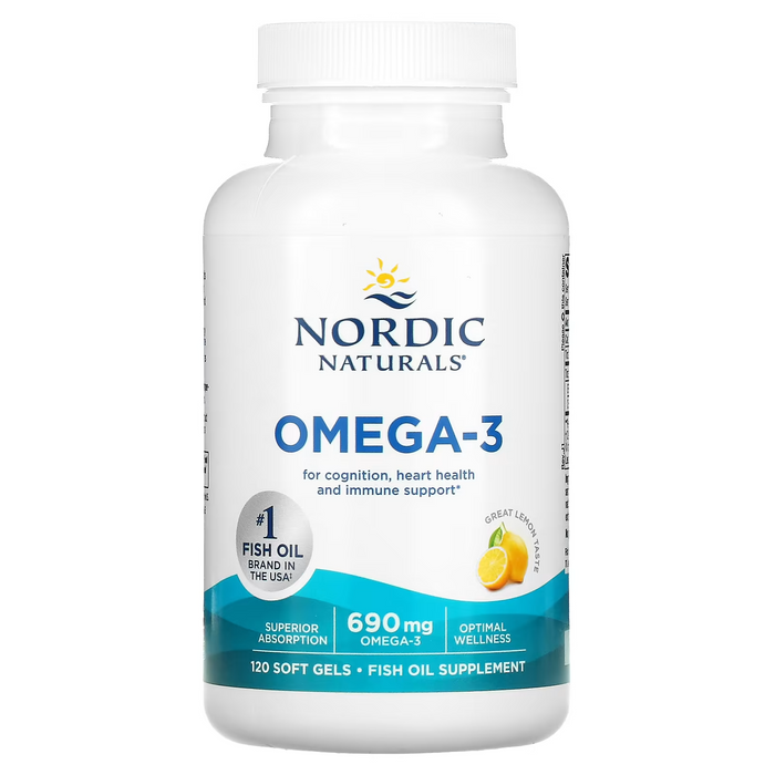 Omega-3 Limón, 690 mg (120 softgels), Nordic Naturals