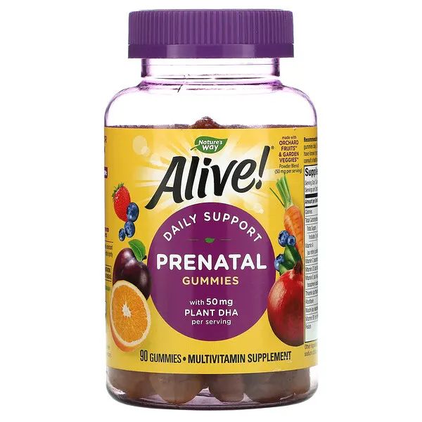 Alive!® Multivitaminico Prenatal De Apoyo Diario (90 gomitas)