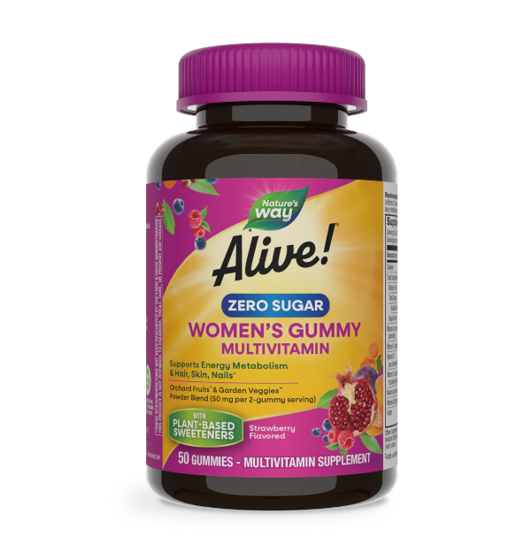 Alive! ® Multivitaminico para Mujer Zero Azucar (50 gomitas), Nature's Way