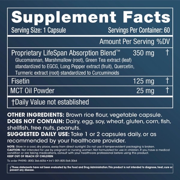 Fisetin Pro Longevidad Plus (60 caps), ProHealth