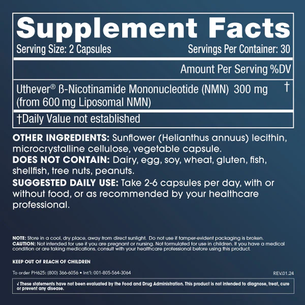 Energía Celular NMN Pro™ Liposomal 300 mg (60 caps), ProHealth