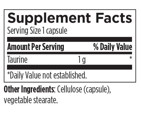 Taurina 1 g (120 veg caps), Designs for Health