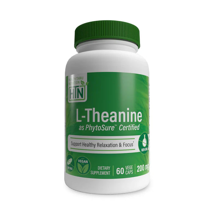 L-Teanina/  L-Theanine 200 mg (60 caps), Health Thru Nutrition