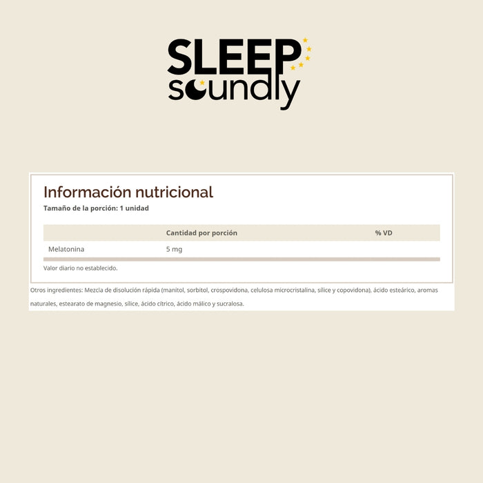 Melatonina 5 mg Sleep Soundly® (60 tabs), Windmill