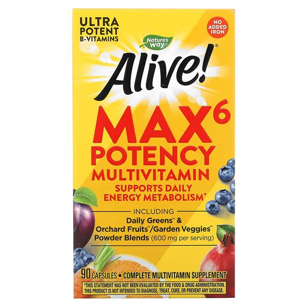 Alive!® Max6 Multivitamínico De Potencia (90 caps), Nature's Way