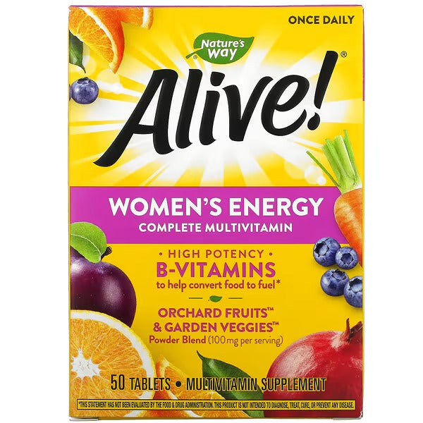 Alive!® Multivitamínico Energía Para Mujeres (50 tabs), Nature's Way