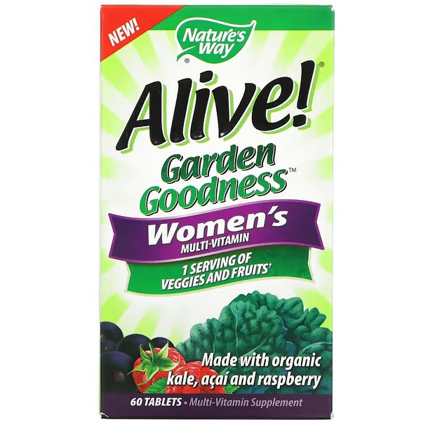 Alive!® Garden Goodness™ MultivitamInico Para Mujeres (60 tabs), Nature's Way