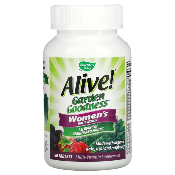 Alive!® Garden Goodness™ MultivitamInico Para Mujeres (60 tabs), Nature's Way