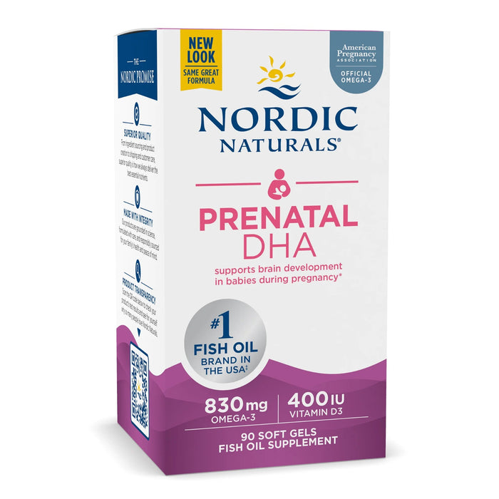 DHA Prenatal 830 mg Omega 3, 400IU Vit D3 (90 softgels) , Nordic Naturals