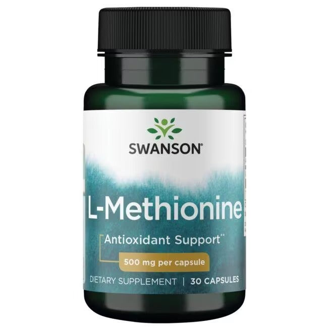 L-Metionina 100% pura 500mg (30 caps), Swanson