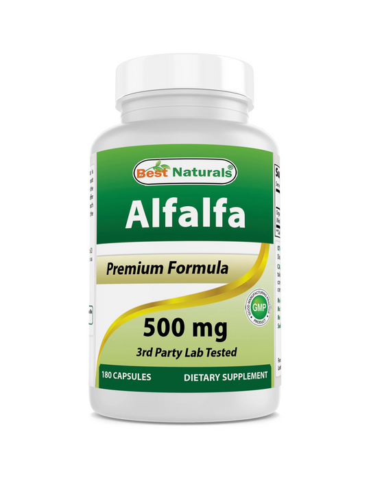 Alfalfa Green (500 mg, 180 caps), Best Naturals