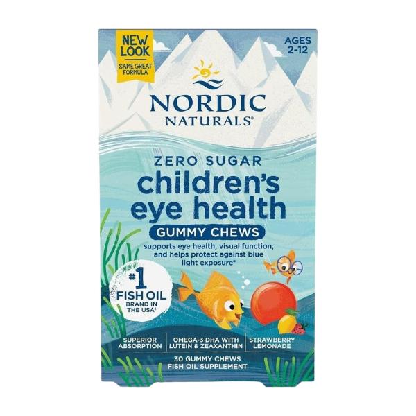 Gomitas para la Salud Visual Infantil Sabor Limonada de Fresa (30 gomitas), Nordic Naturals
