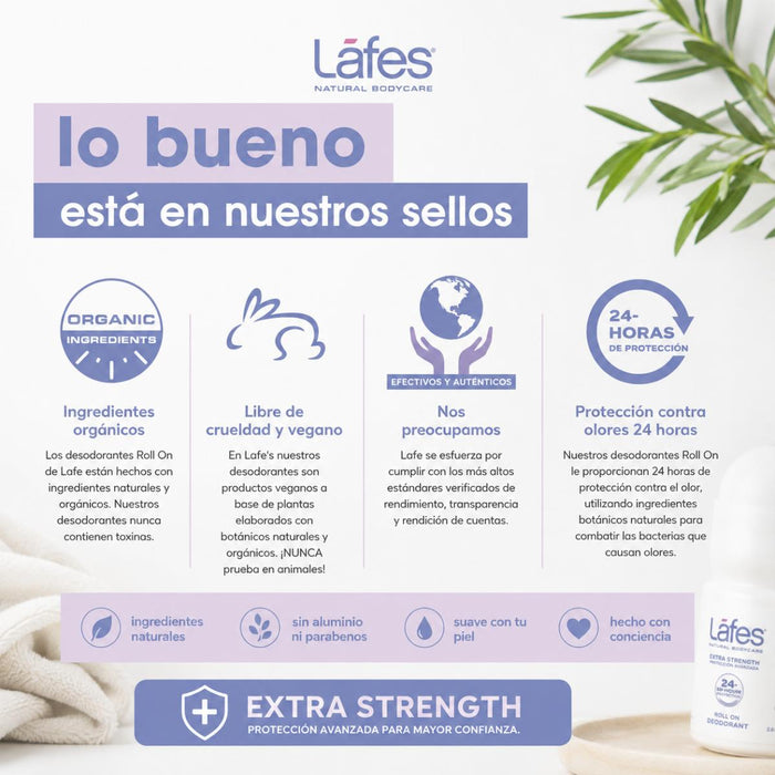 Desodorante Roll-On Extra Fuerte (3 oz / 88 ml), Lafe's