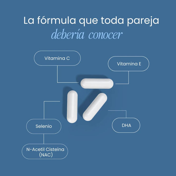 L-Carnitina 1300 mg + CoQ10 400 mg + NAC 400 mg + DHA 400 mg - FertiHim