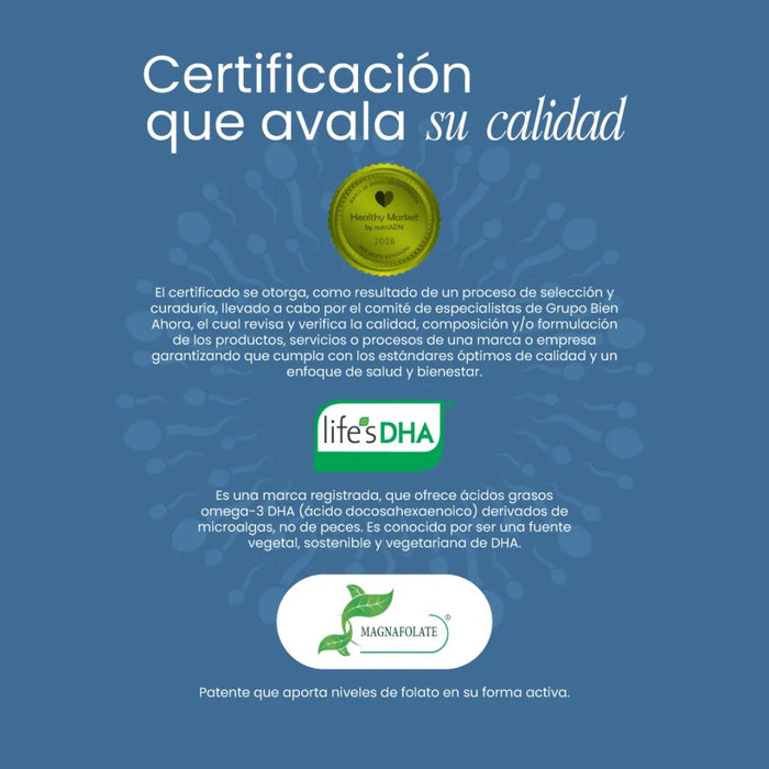 L-Carnitina 1300 mg + CoQ10 400 mg + NAC 400 mg + DHA 400 mg - FertiHim