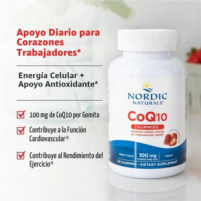 Gomitas de CoQ10 Sabor Fresa (60 gomitas), Nordic Naturals